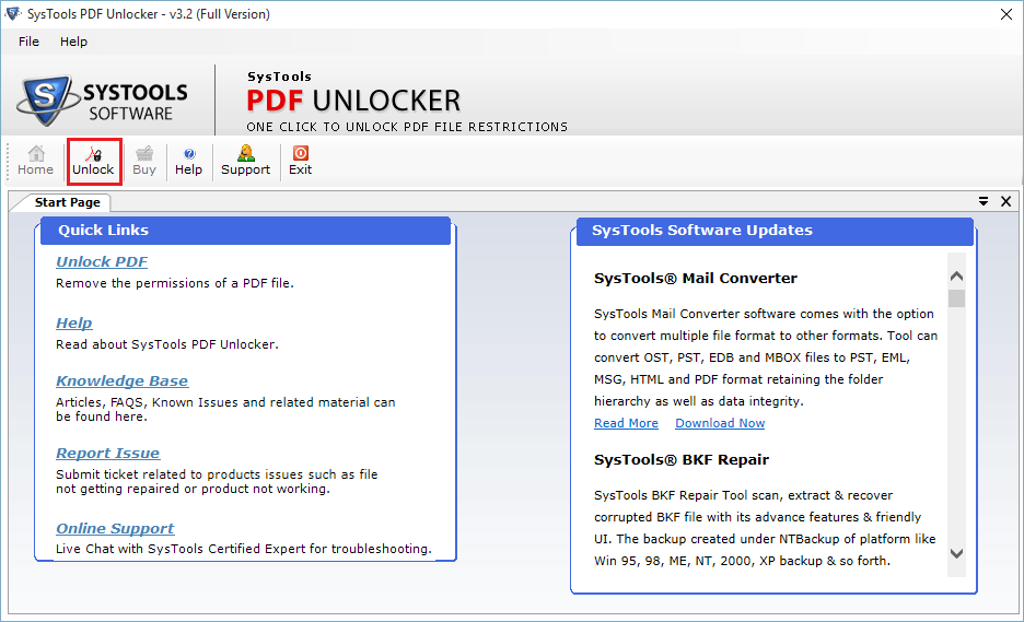 Run PDF unlocker 